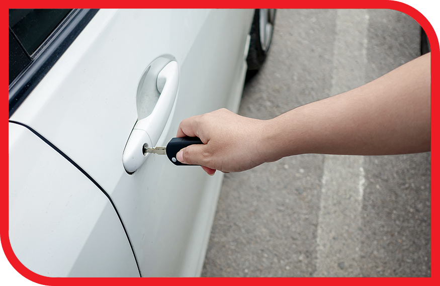 key in car door